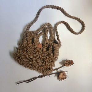 handmade macrame market bag